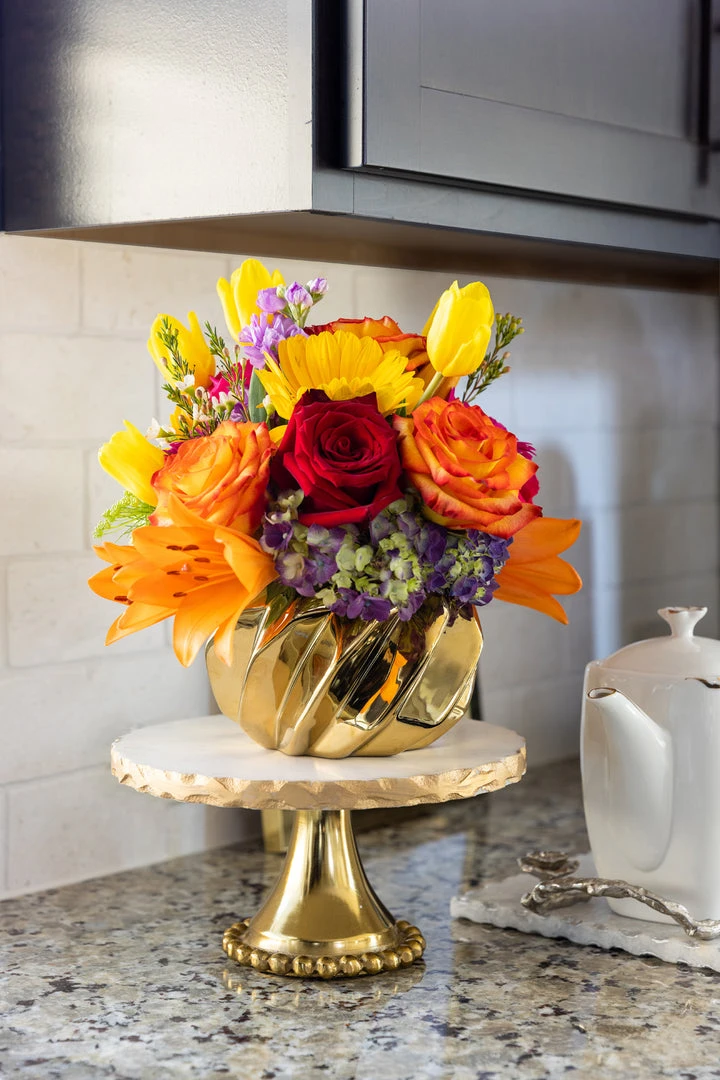 Inspire Me! Home Decor Gold Wavy Design Vase (2 Sizes) " From Pops Of Color Home Collection" 4 Inspire Me! Home Decor Gold Wavy Design Vase (2 Sizes) " From Pops Of Color Home Collection"