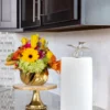 Inspire Me! Home Decor KITCHEN Silver Leaf Paper Towel Holder With Marble Base "From Pops Of Color Home Collection"