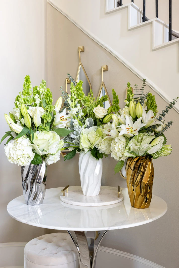 Inspire Me! Home Decor Gold Wavy Design Vase (2 Sizes) " From Pops Of Color Home Collection" 5 Inspire Me! Home Decor Gold Wavy Design Vase (2 Sizes) " From Pops Of Color Home Collection"