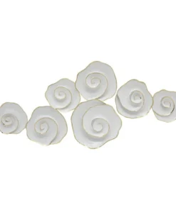 Inspire Me! Home Decor WALL ART & MIRRORS Gold And White Swirl Wall Art