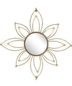 Inspire Me! Home Decor Decorative Gold Metal Flower/ Wall Art