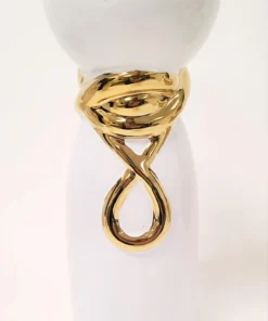 Inspire Me! Home Decor White Ceramic Candle Holder With Gold Elegant Details (2 Sizes) 15 Inspire Me! Home Decor White Ceramic Candle Holder With Gold Elegant Details (2 Sizes)