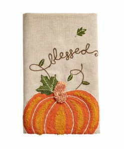 Inspire Me! Home Decor Rustic Embroidered Fall Pumpkin Dish Towel (3 Styles)