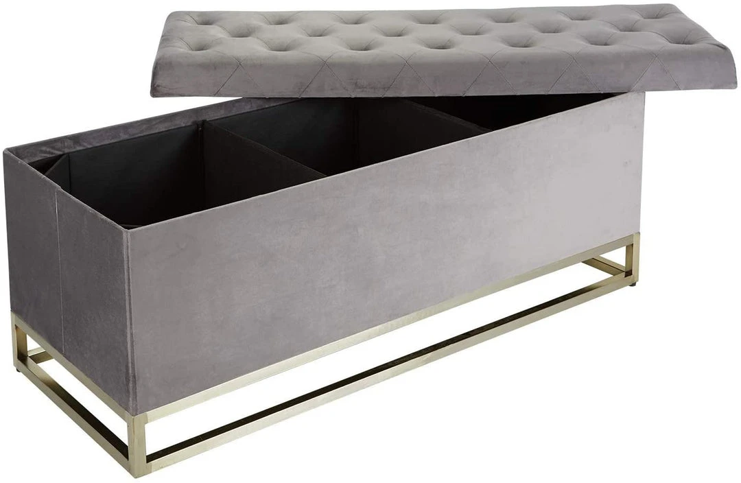 Inspire Me! Home Decor Jessica Storage Bench (2 Colors) Gold 5 Inspire Me! Home Decor Jessica Storage Bench (2 Colors) Gold