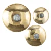 Inspire Me! Home Decor Gold Disk W/ Grey Natural Stone Wall Decor, Set Of 3 WALL ART & MIRRORS