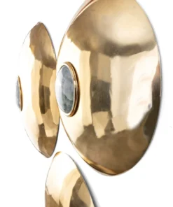 Inspire Me! Home Decor Gold Disk W/ Grey Natural Stone Wall Decor, Set Of 3 WALL ART & MIRRORS 7 Inspire Me! Home Decor Gold Disk W/ Grey Natural Stone Wall Decor, Set Of 3 WALL ART & MIRRORS