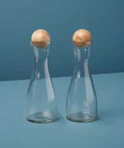 Inspire Me! Home Decor Glass Oil And Vinegar Dispensers With Wooden Stoppers (Set Of 2) KITCHEN 7 Inspire Me! Home Decor Glass Oil And Vinegar Dispensers With Wooden Stoppers (Set Of 2) KITCHEN