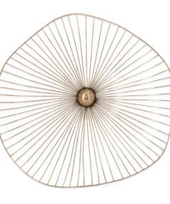 Inspire Me! Home Decor WALL ART & MIRRORS Gold Asymmetrical Circles Wall Art (Set Of 3 - 3 Different Sizes)