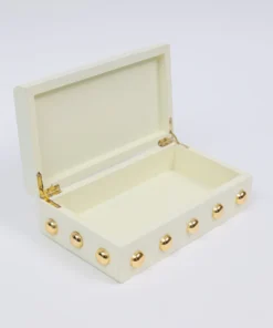 Inspire Me! Home Decor Studded Decorative Wood Boxes (4 Colors)