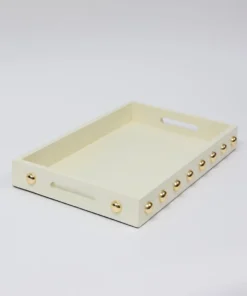 Inspire Me! Home Decor Studded Decorative Wood Trays (4 Colors)