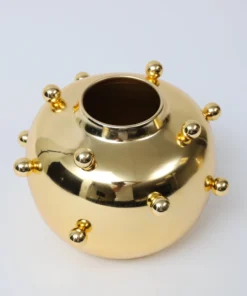 Inspire Me! Home Decor Gold Metal Studded Vase (2 Sizes) 10 Inspire Me! Home Decor Gold Metal Studded Vase (2 Sizes)