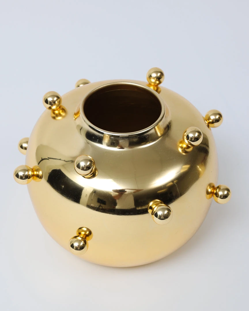 Inspire Me! Home Decor Gold Metal Studded Vase (2 Sizes) 5 Inspire Me! Home Decor Gold Metal Studded Vase (2 Sizes)