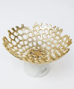 Inspire Me! Home Decor Textured Design Bowl With White Marble Base (2 Colors) "From Pops Of Color Home Collection" 17 Inspire Me! Home Decor Textured Design Bowl With White Marble Base (2 Colors)