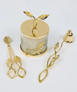 Inspire Me! Home Decor Gold Leaf Candle Bundle