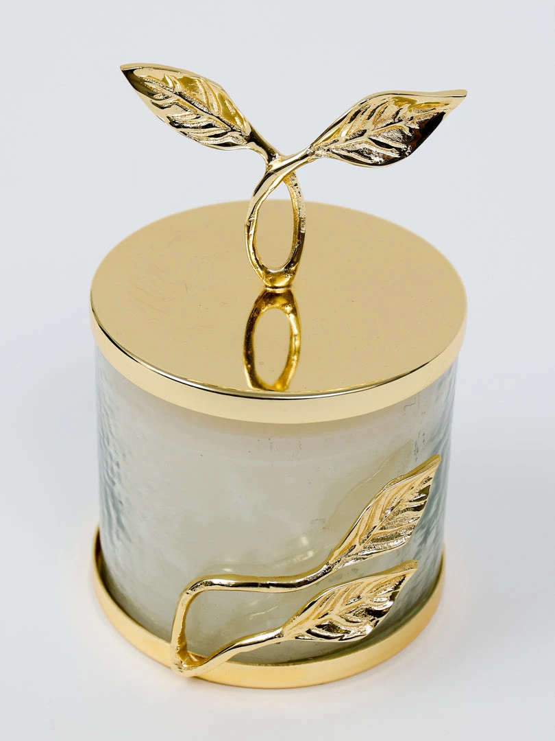 Inspire Me! Home Decor Gold Leaf Candle Bundle 5 Inspire Me! Home Decor Gold Leaf Candle Bundle