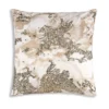 Cloud9d Amal - Ivory/Beige Digital Printed Pillow W/ Gold And Silver Print - 22" X 22" PILLOWS, RUGS, & THROWS 1 Cloud9d Amal - Ivory/Beige Digital Printed Pillow W/ Gold And Silver Print - 22" X 22" PILLOWS, RUGS, & THROWS