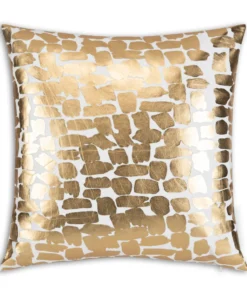 Cloud9d PILLOWS, RUGS, & THROWS Becca Ivory And Gold Pillow - 20