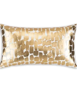 Cloud9d PILLOWS, RUGS, & THROWS Becca Ivory And Gold Pillow - 14