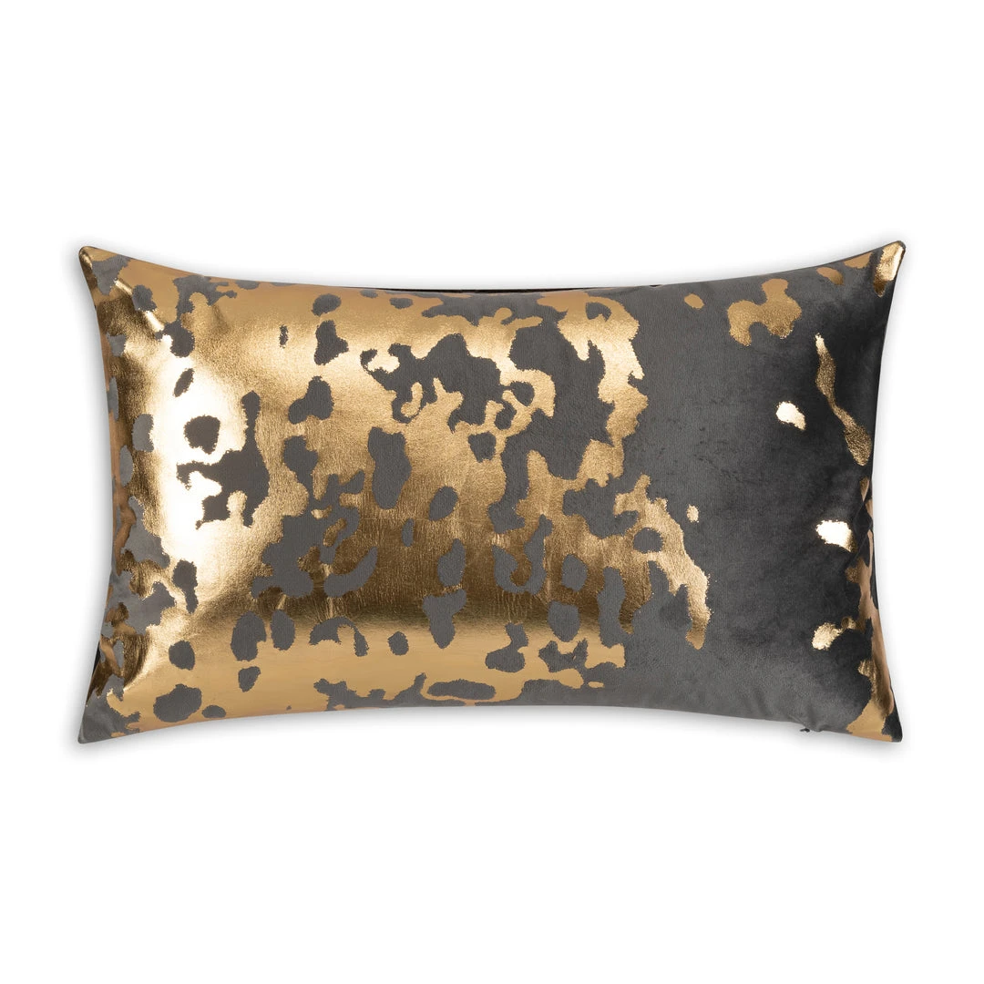 Cloud9d Elise Charcoal Gold Pillow - 14" X 20" PILLOWS, RUGS, & THROWS 3 Cloud9d Elise Charcoal Gold Pillow - 14" X 20" PILLOWS, RUGS, & THROWS