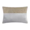 Cloud9d PILLOWS, RUGS, & THROWS Lena - Grey Velvet Pillow 5" Top Beaded In Gold Beadwork - 20" X 14" 2 Cloud9d PILLOWS, RUGS, & THROWS Lena - Grey Velvet Pillow 5" Top Beaded In Gold Beadwork - 20" X 14"