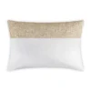 Cloud9d Lena - Ivory Velvet Pillow 5" Top Beaded In Gold Beadwork - 20" X 14" 2 Cloud9d Lena - Ivory Velvet Pillow 5" Top Beaded In Gold Beadwork - 20" X 14"