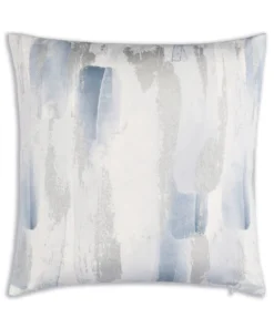 Cloud9d Isla - Digital Printed Outdoor Fabric Pillow In Greys W/ Silver Metallic Print - (2 Styles) - 18" X 18" PILLOWS, RUGS, & THROWS