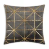 Cloud9d PILLOWS, RUGS, & THROWS Sera Charcoal Gold Pillow - 20" X 20" 2 Cloud9d PILLOWS, RUGS, & THROWS Sera Charcoal Gold Pillow - 20" X 20"