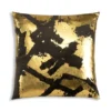 Cloud9d PILLOWS, RUGS, & THROWS Zara - Charcoal Velvet Pillow W/ Abstract Gold Foil - 22" X 22"