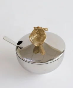 Inspire Me! Home Decor Bowl With Gold Floral Handle