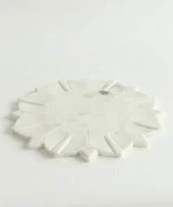 Inspire Me! Home Decor White Marble Lotus Board