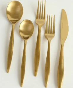 Inspire Me! Home Decor Matte Gold Flatware Set (4 Place Settings) 5 Inspire Me! Home Decor Matte Gold Flatware Set (4 Place Settings)