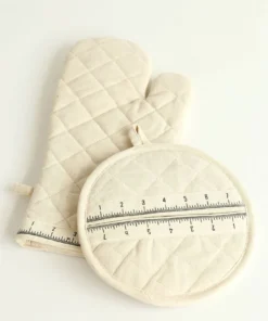 Inspire Me! Home Decor Natural Measuring Edge Oven Mit And Potholder Set KITCHEN