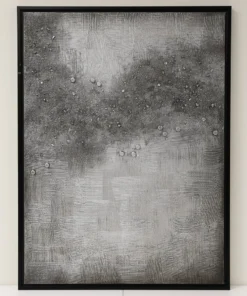 Inspire Me! Home Decor WALL ART & MIRRORS Silver Abstract Detailed Painting