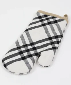 Inspire Me! Home Decor Black & Ivory Oven Mitt