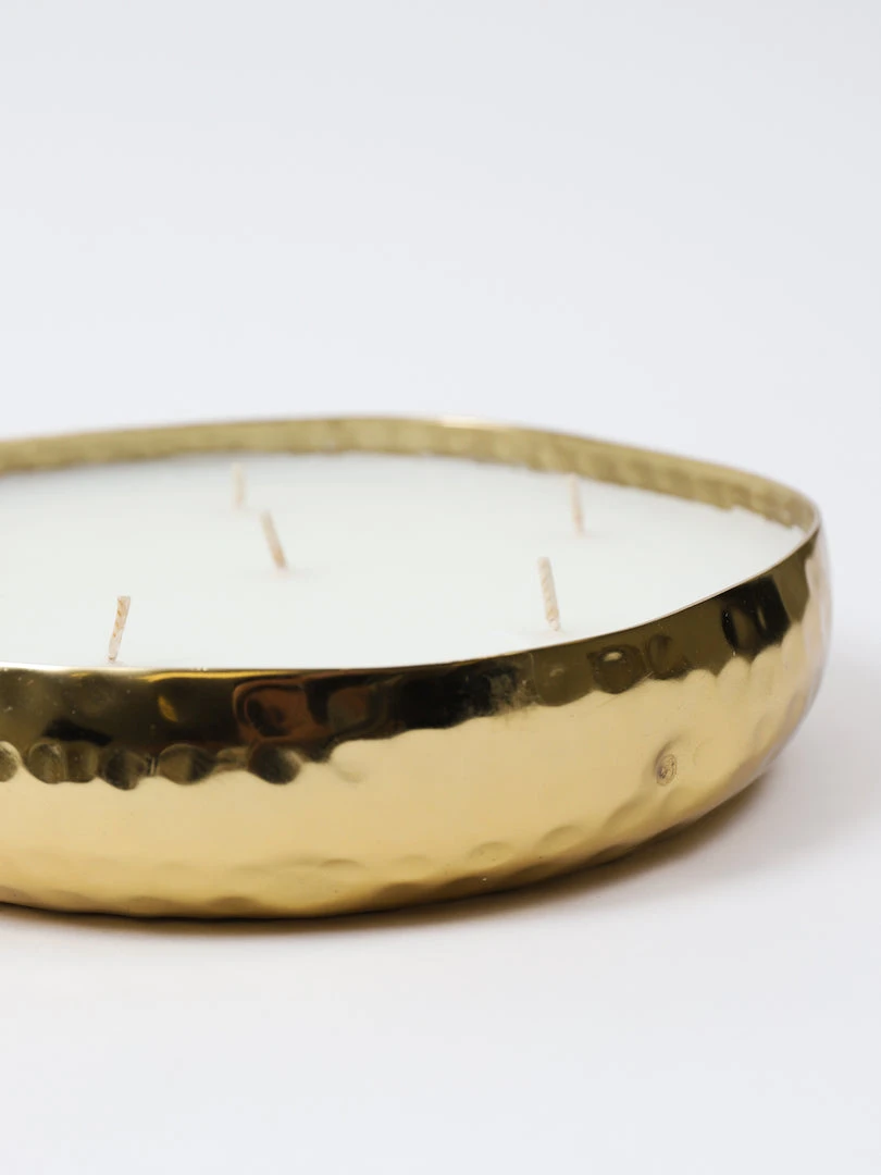 Inspire Me! Home Decor Gold 6 Wick Hammered Candle 6 Inspire Me! Home Decor Gold 6 Wick Hammered Candle