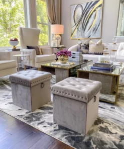 Inspire Me! Home Decor Gold Anastasia Storage Ottoman (4 Colors) 27 Inspire Me! Home Decor Gold Anastasia Storage Ottoman (4 Colors)