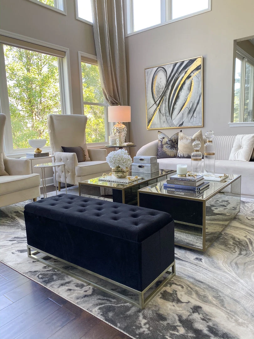 Inspire Me! Home Decor Jessica Storage Bench (2 Colors) Gold 6 Inspire Me! Home Decor Jessica Storage Bench (2 Colors) Gold