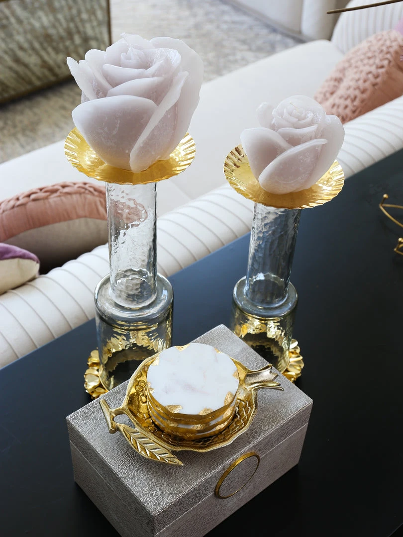 Inspire Me! Home Decor Ivory Rose Candle (3 Sizes) 6 Inspire Me! Home Decor Ivory Rose Candle (3 Sizes)