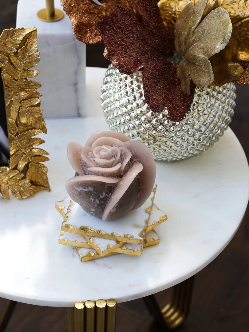 Inspire Me! Home Decor Beige Opaque Rose Candle (3 Sizes) 5 Inspire Me! Home Decor Beige Opaque Rose Candle (3 Sizes)