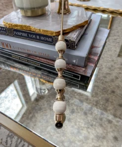 Inspire Me! Home Decor White And Gold Candle Snuffer