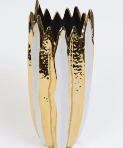 Inspire Me! Home Decor Gold & White Striped Vase (2 Sizes)