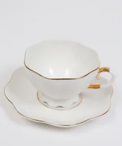 Inspire Me! Home Decor Set Of 2 White & Gold Tea Set