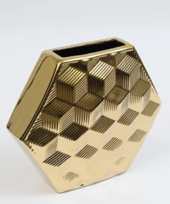 Inspire Me! Home Decor Gold Hexagon Vase