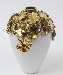 Inspire Me! Home Decor Gold Cascading Floral And White Vase 13 Inspire Me! Home Decor Gold Cascading Floral And White Vase