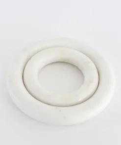 Inspire Me! Home Decor Open Circle Marble Trivet (Set Of 2)