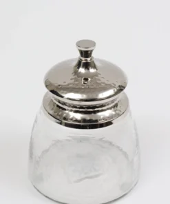 Inspire Me! Home Decor Silver Jar With Lid (2 Sizes)
