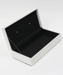 Inspire Me! Home Decor White Faux Leather Lidded Box With Gold Handle 16 Inspire Me! Home Decor White Faux Leather Lidded Box With Gold Handle