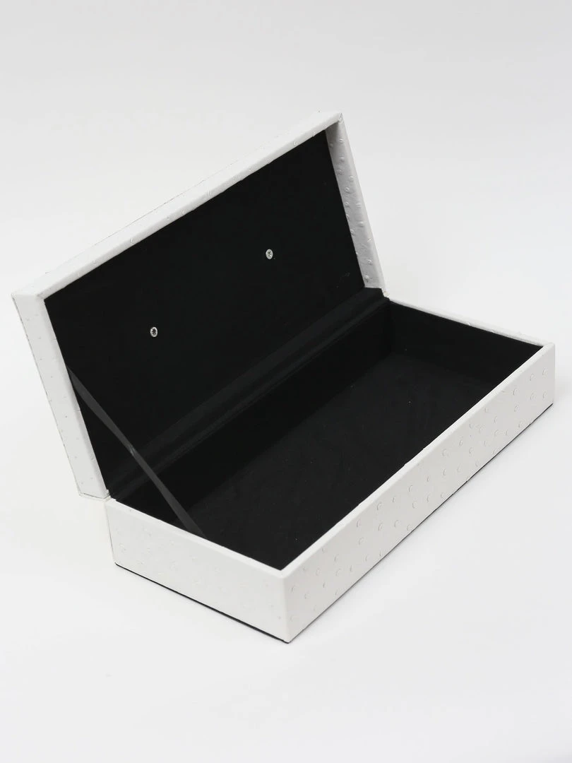 Inspire Me! Home Decor White Faux Leather Lidded Box With Gold Handle 8 Inspire Me! Home Decor White Faux Leather Lidded Box With Gold Handle