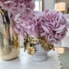 Inspire Me! Home Decor White Ceramic Vase With Stunning Gold Cascading Floral Detail