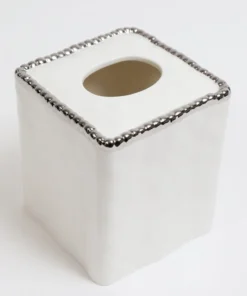 Inspire Me! Home Decor White Beaded Square Tissue Box Cover (2 Colors) 7 Inspire Me! Home Decor White Beaded Square Tissue Box Cover (2 Colors)